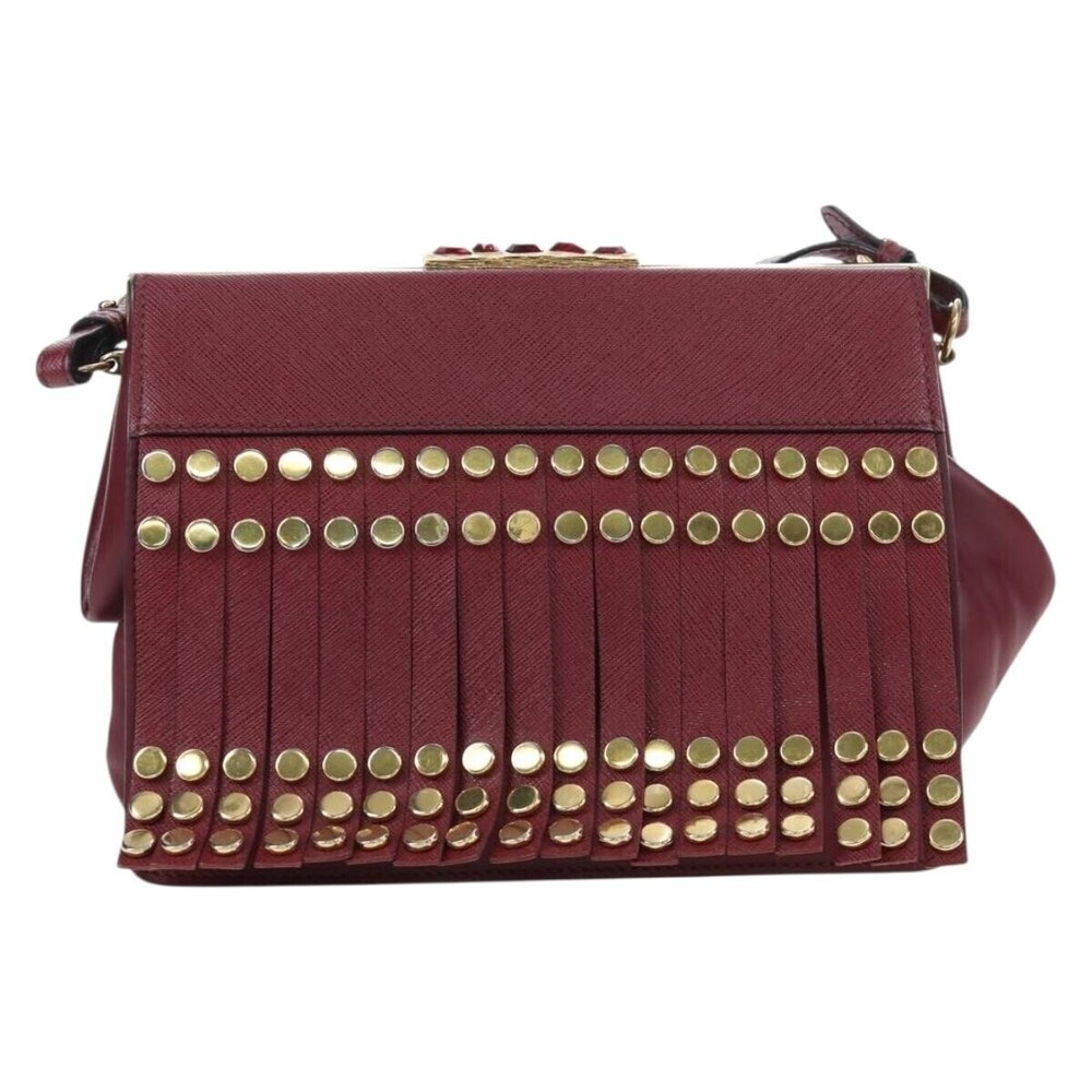 Prada Idol Studded Fringe Saffiano Leather - Picture 2 of 16